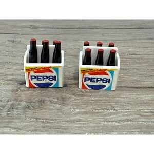 Vintage Pepsi Miniature Soda Bottle Crates Set of 2 Made in Japan Dollhouse Toy
